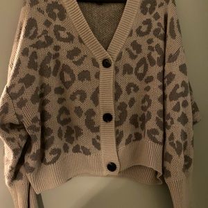 Leopard slouchy cardigan